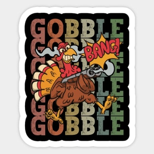 Funny ThanksGiving Turkey Sticker